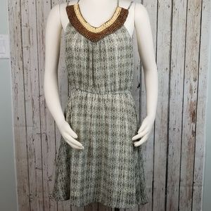 Maurcies Beaded Neck Dress